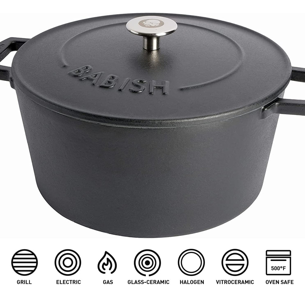 Babish gros plan de l'émail illustrant la surface lisse et l'entretien facilité