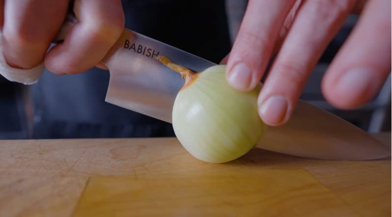 Babish couteau en usage tranchage légumes bénéfice performance