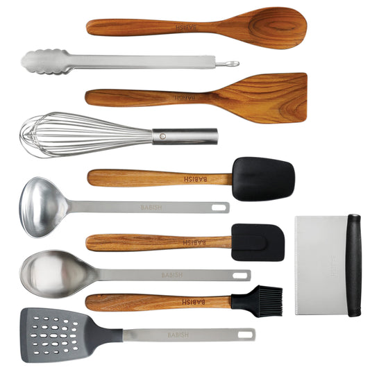 Babish ensemble face avant montrant toutes les pièces et organisation pratique