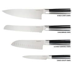 Babish gros plan du manche ABS offrant prise sûre et confort