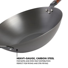 Babish wok gros plan du fond plat de 6 pouces pour contact optimal