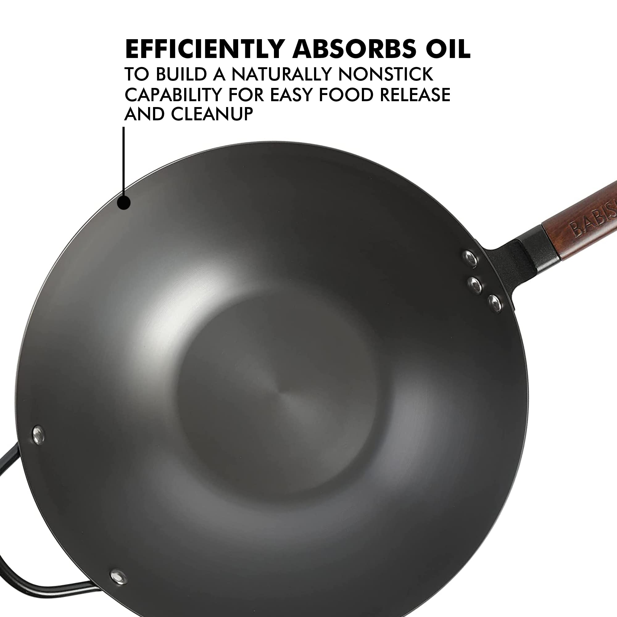Babish wok en usage lors d'un sauté montrant cuisson rapide et éclat
