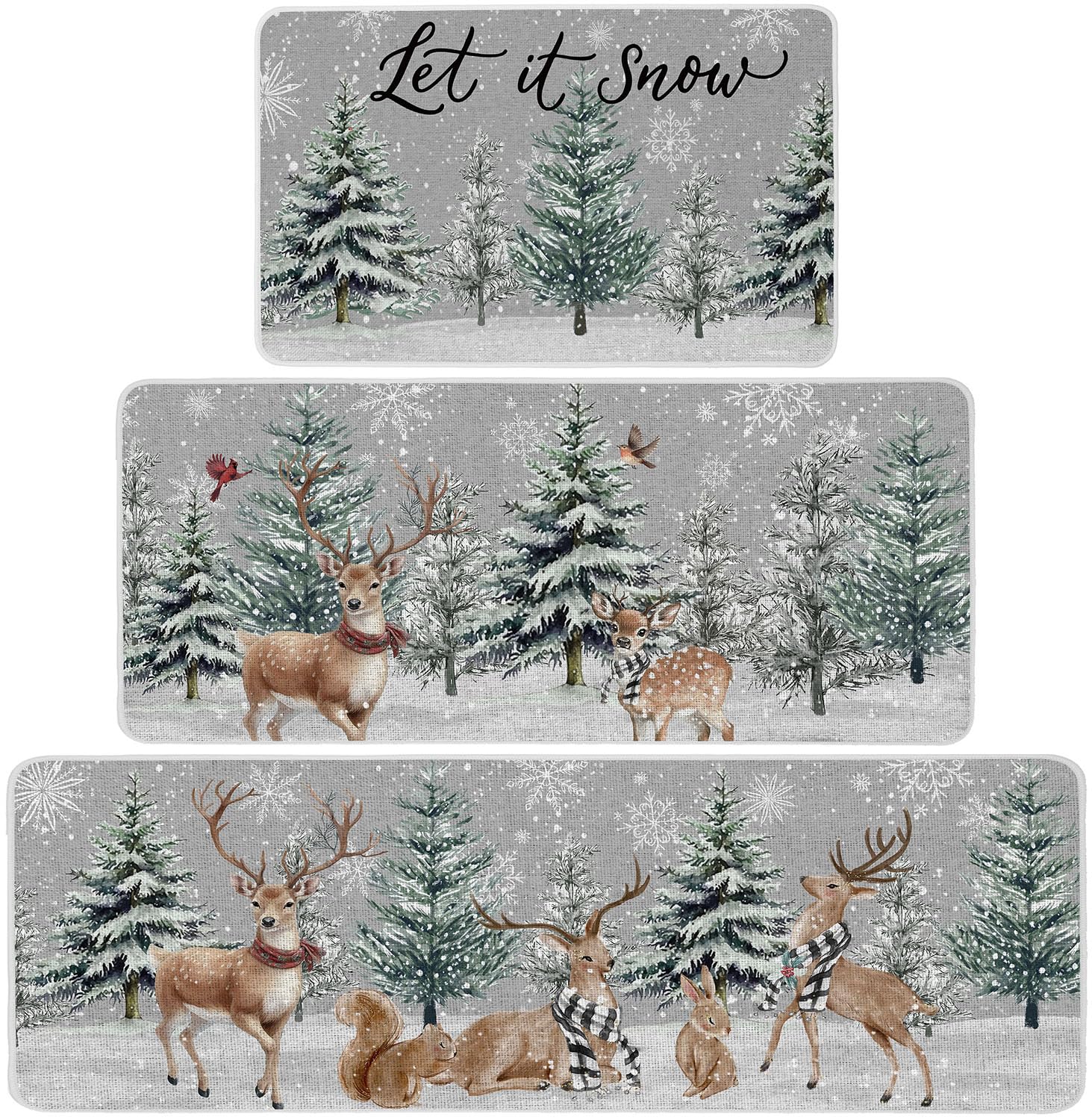 Baccessor tapis devanture emballage prêt à poser avec motif festif et protection de sol