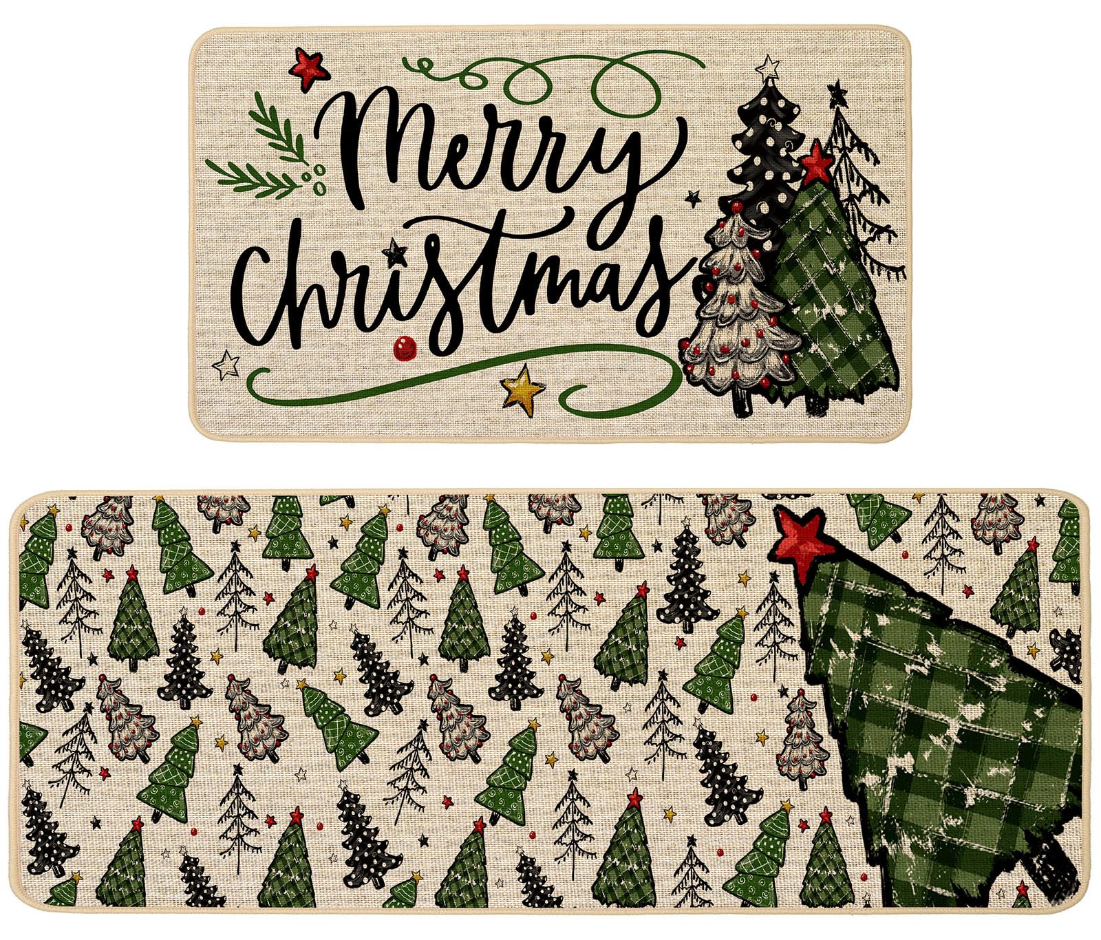 Baccessor face avant du tapis de Noël montrant motif festif et protection décorative