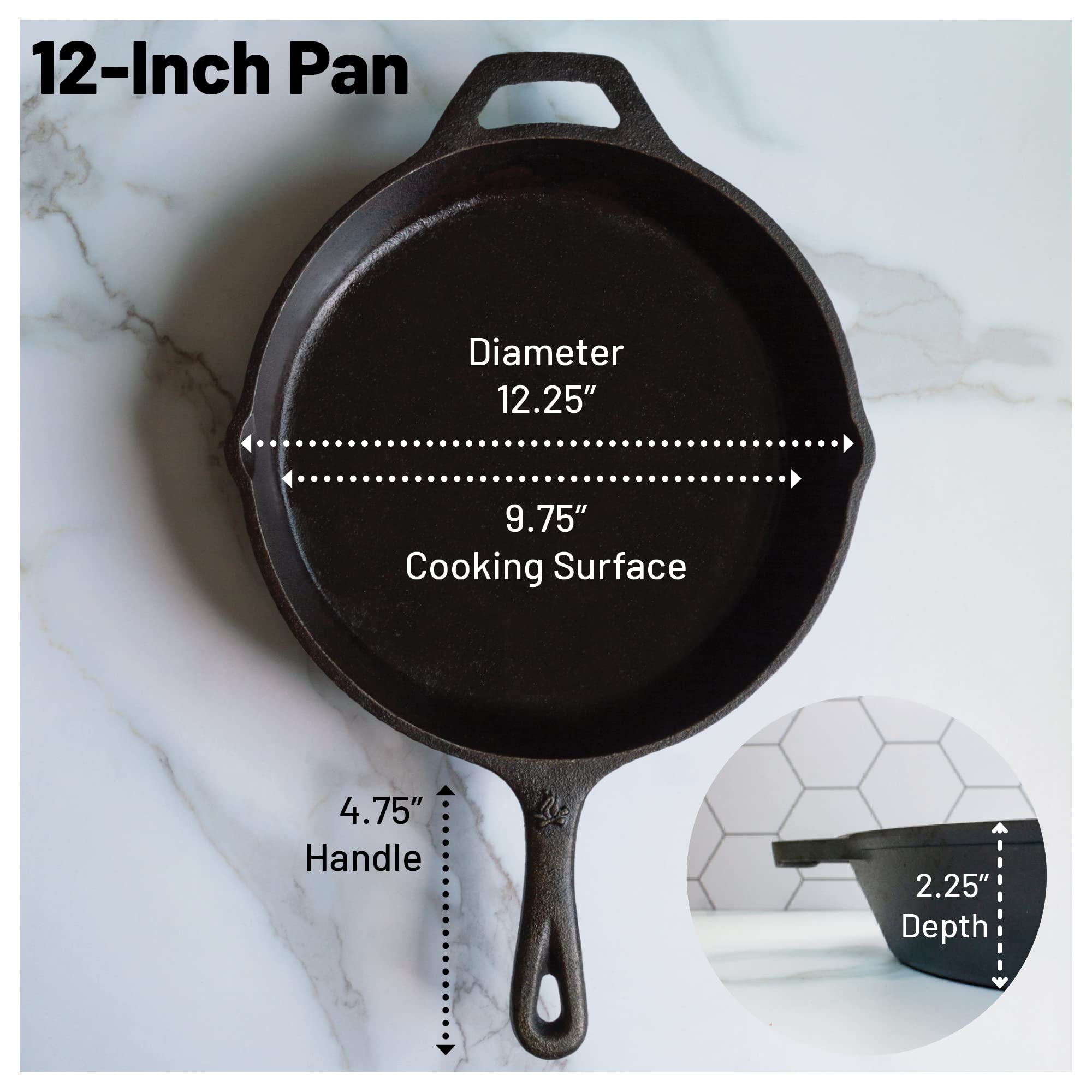 Backcountry Iron gros plan de la finition lisse pour une cuisson homogène