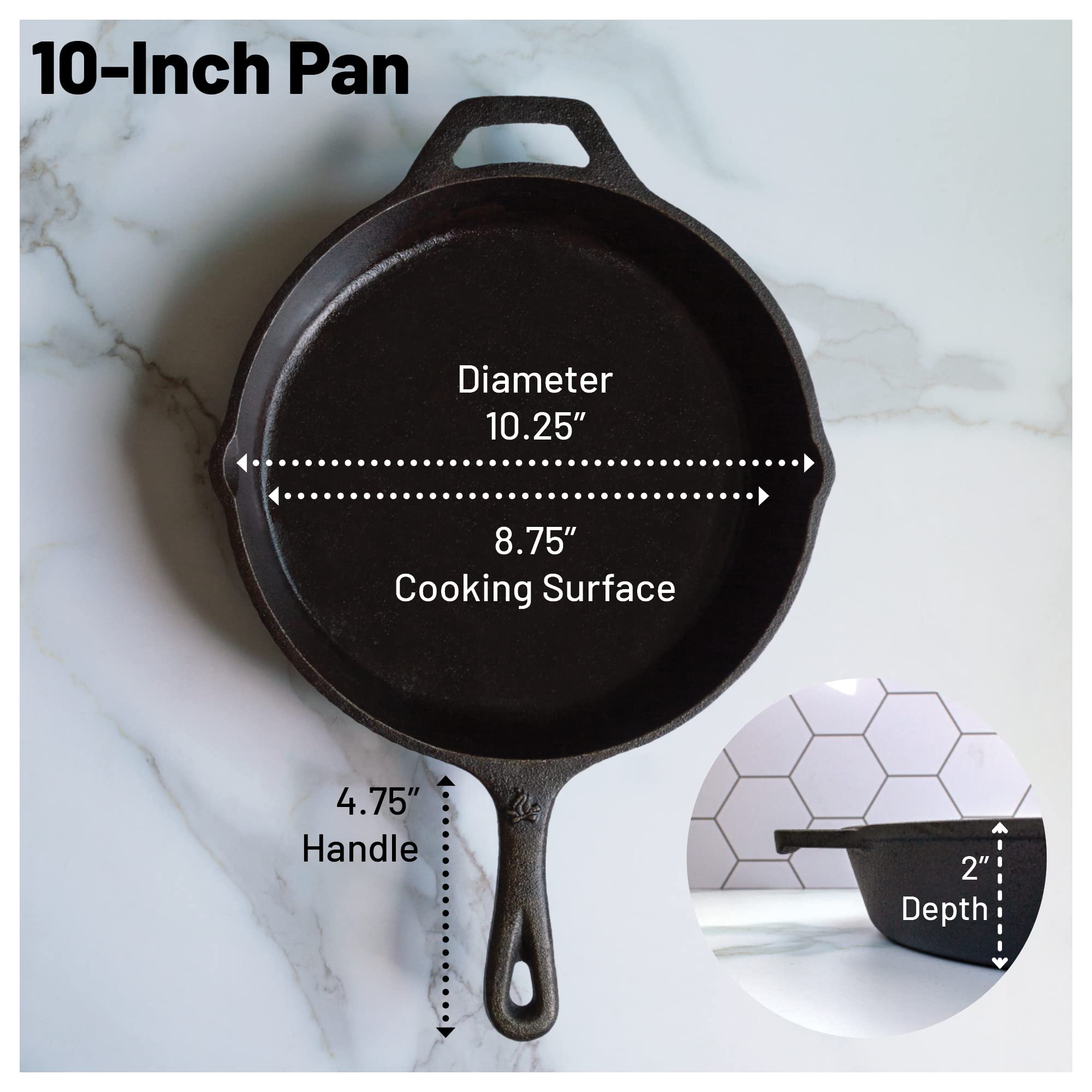 Backcountry Iron gros plan de la surface de cuisson pour meilleur brunissage