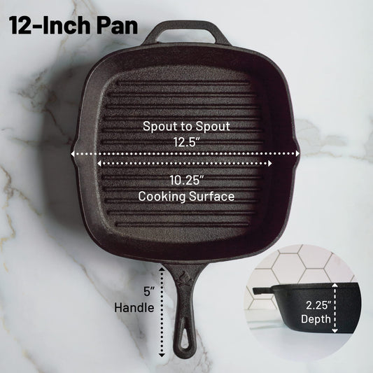 Backcountry Iron gros plan sur nervures, marque de grill améliorée et drainage