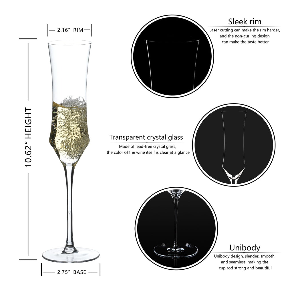 BACLIFE gros plan cristal sans plomb révélant transparence et brillance
