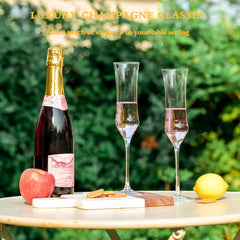 BACLIFE flûte en service avec champagne pour une présentation raffinée