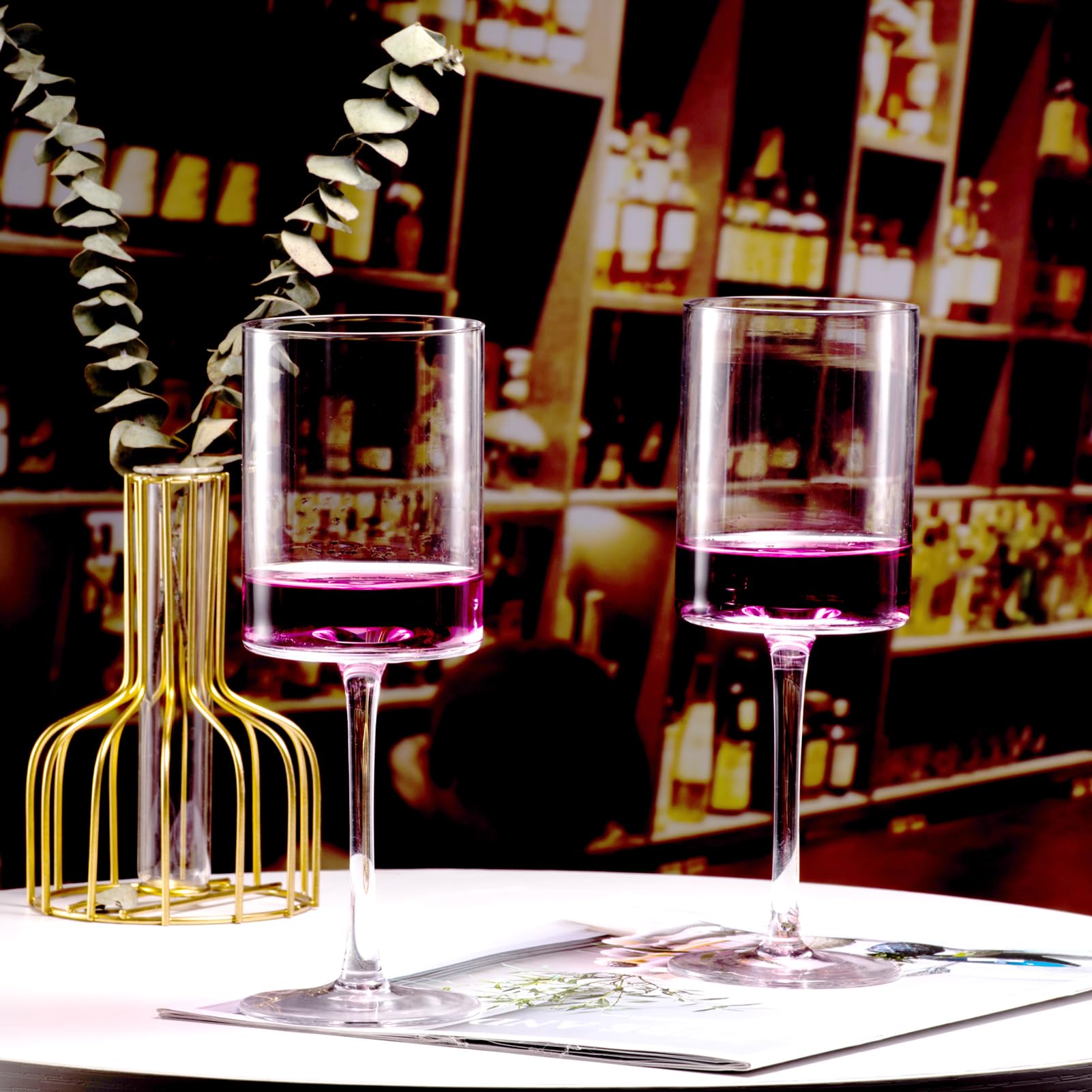 BACLIFE verre comparé à une bouteille pour visualiser la taille