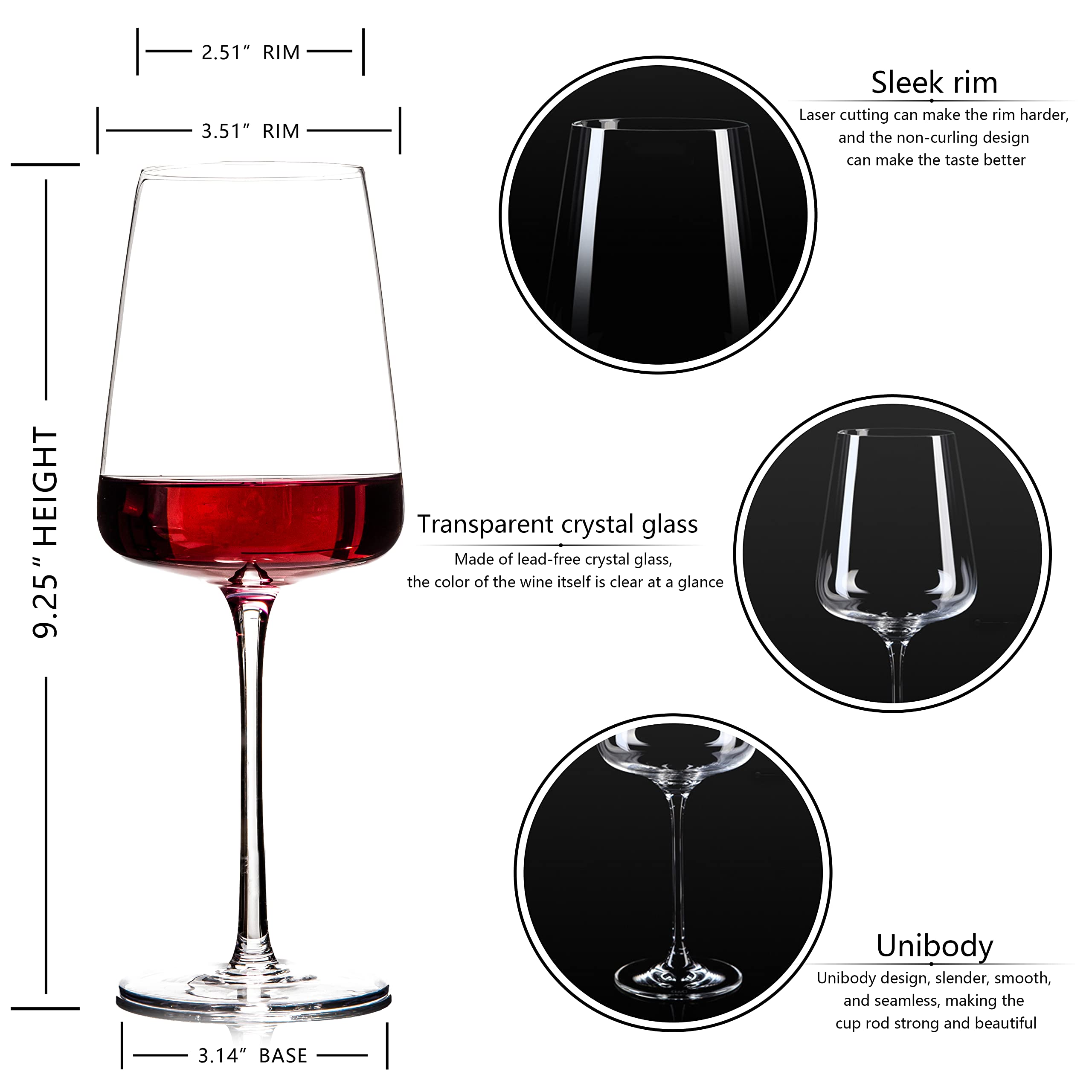 BACLIFE verre en situation sur table montrant mise en valeur du vin