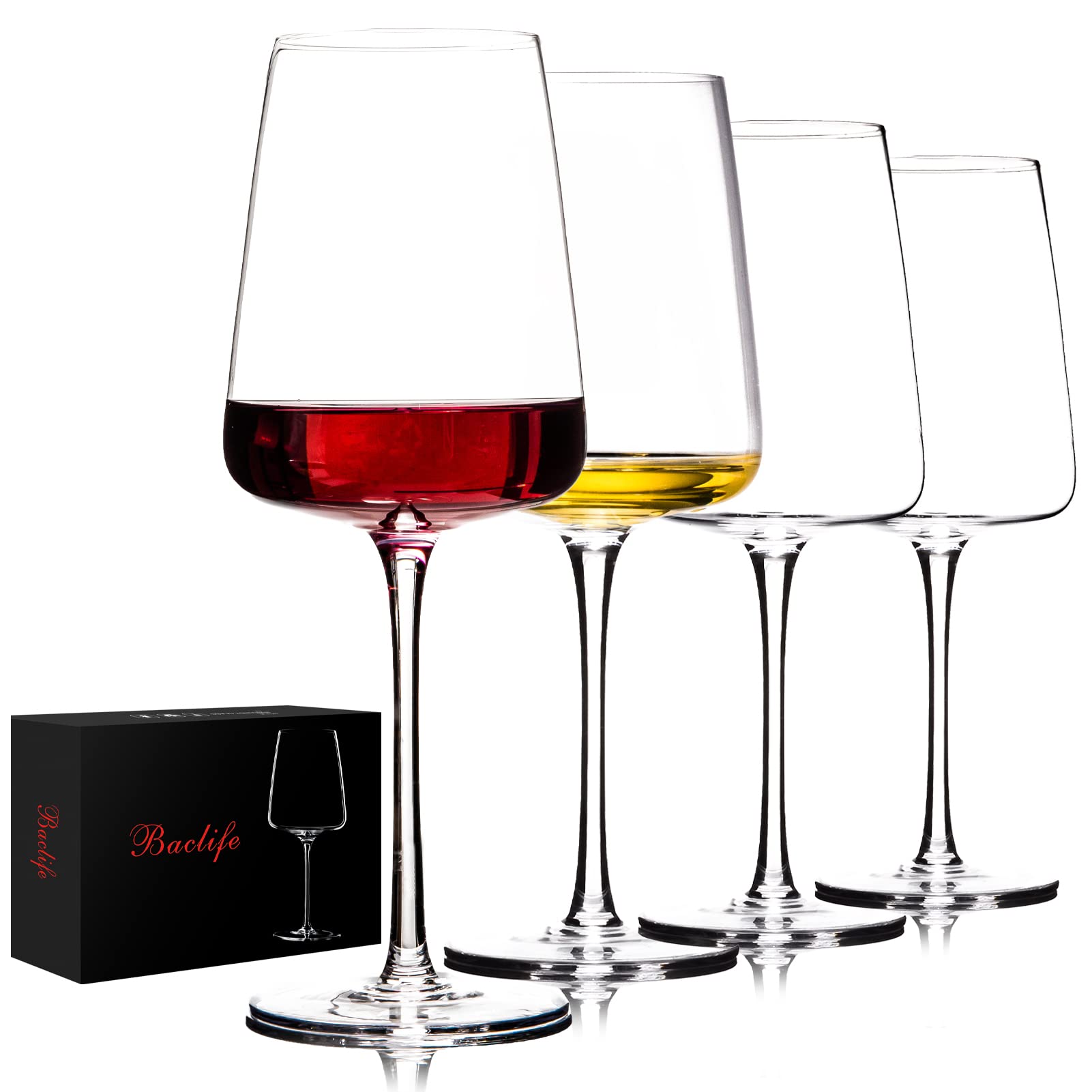 BACLIFE verre face avant présentant la coupe tulipe et un service élégant