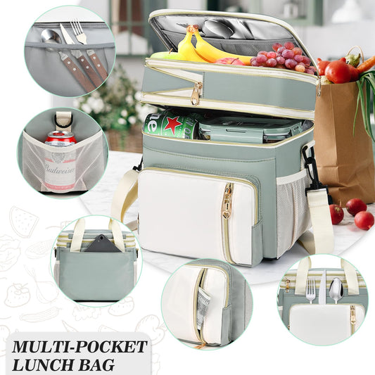 BAGNN lunch box ouverte double étage visible pour séparer repas et collations