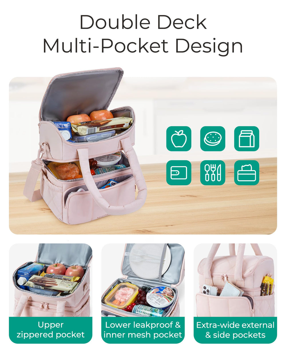 BAGSMART compartiment inférieur étanche protège contre les fuites