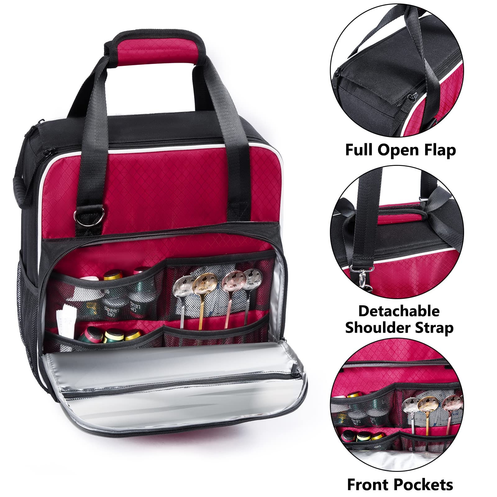 BAGSPRITE doublure aluminium en gros plan, nettoyage facile et hygiène