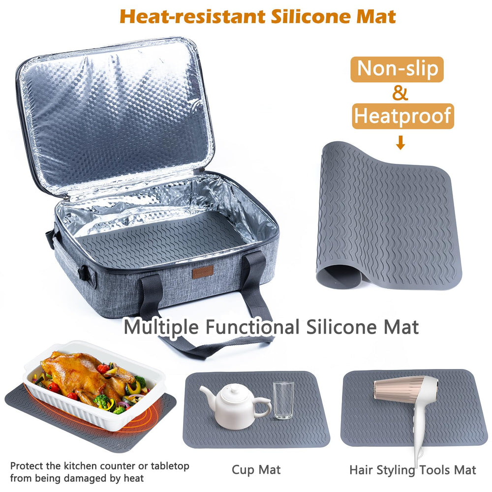 BAGSPRITE housse avec deux plats 9x13 empilés montrant capacité