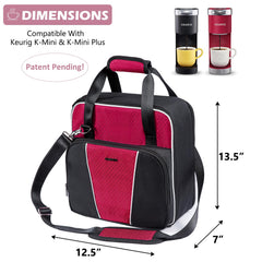 BAGSPRITE ouverte avec Keurig K‑Mini insérée pour un accès facile