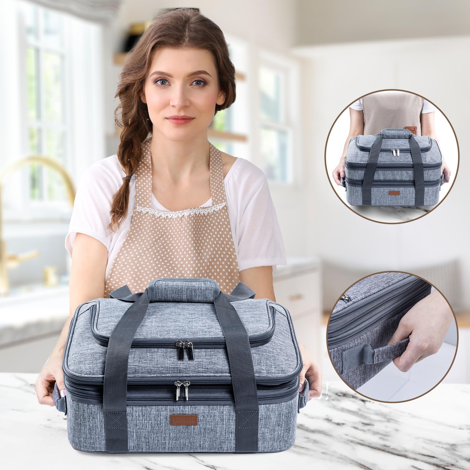 BAGSPRITE poche utilitaire zippée pour gants et assiettes organisés