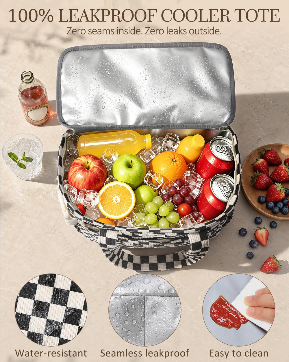 Bagstellar démonstration de la capacité 14L avec boîtes et boissons