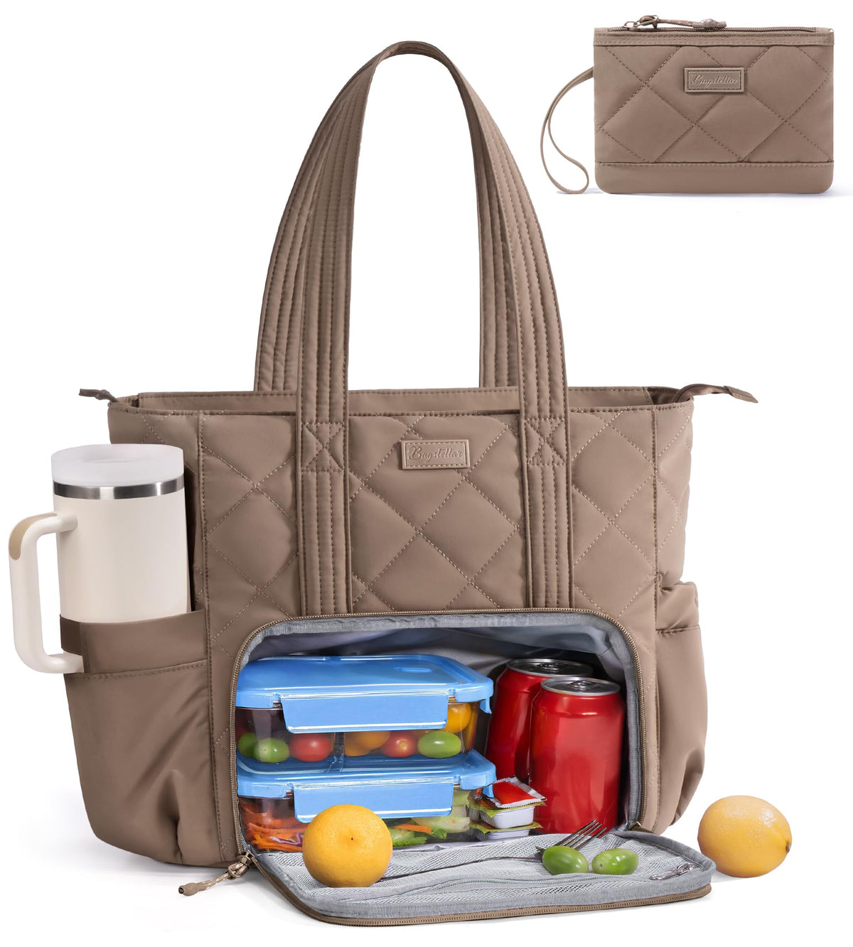 Bagstellar vue avant du tote élégant et fonctionnel