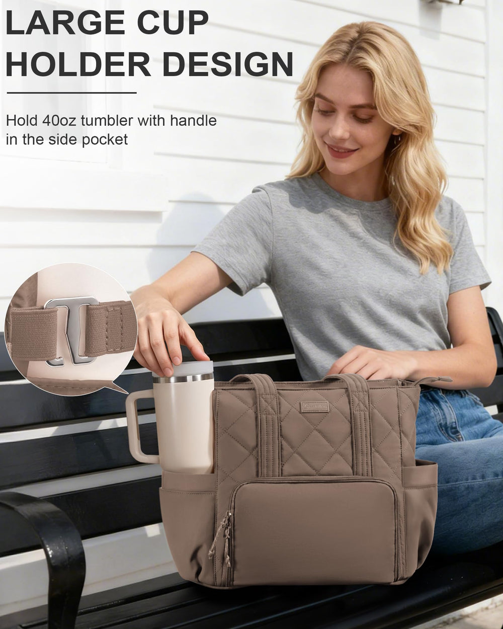 Bagstellar pochette élastique tenant une gourde 40oz stable