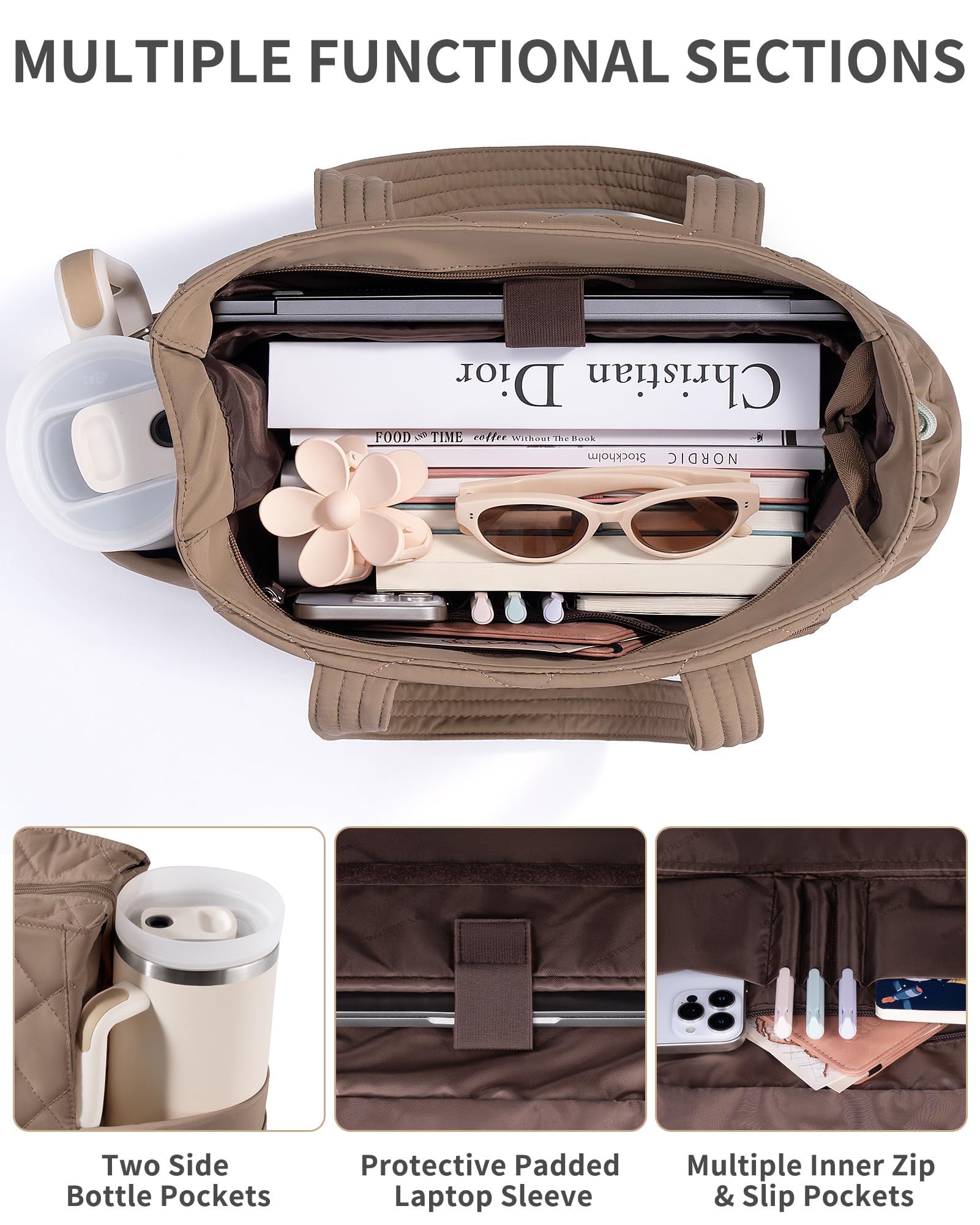 Bagstellar sac posé sur bureau montrant usage professionnel