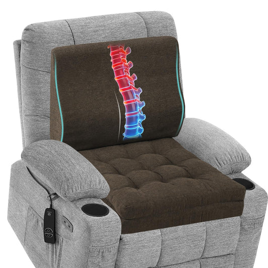 baibu coussin d'assise frontal montrant la forme ergonomique et confort