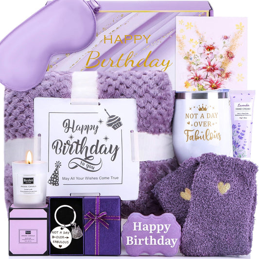 BaiCai coffret rose ouvert montrant tous les éléments pour un cadeau festif