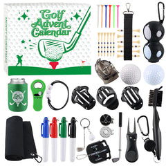 Bailiyake calendrier de l'Avent face avant festif pour anticipation de Noël et golf