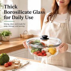 Bairuiin couvercle ventilé en verre, protège et favorise fermentation