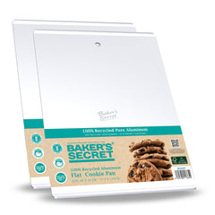 Baker's Secret plaque avant emballage montrant format 18x14, rangement efficace