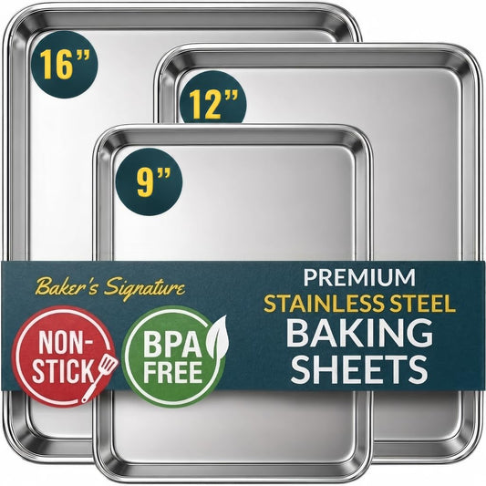 Baker's Signature plaque face montrant finition miroir et cuisson uniforme
