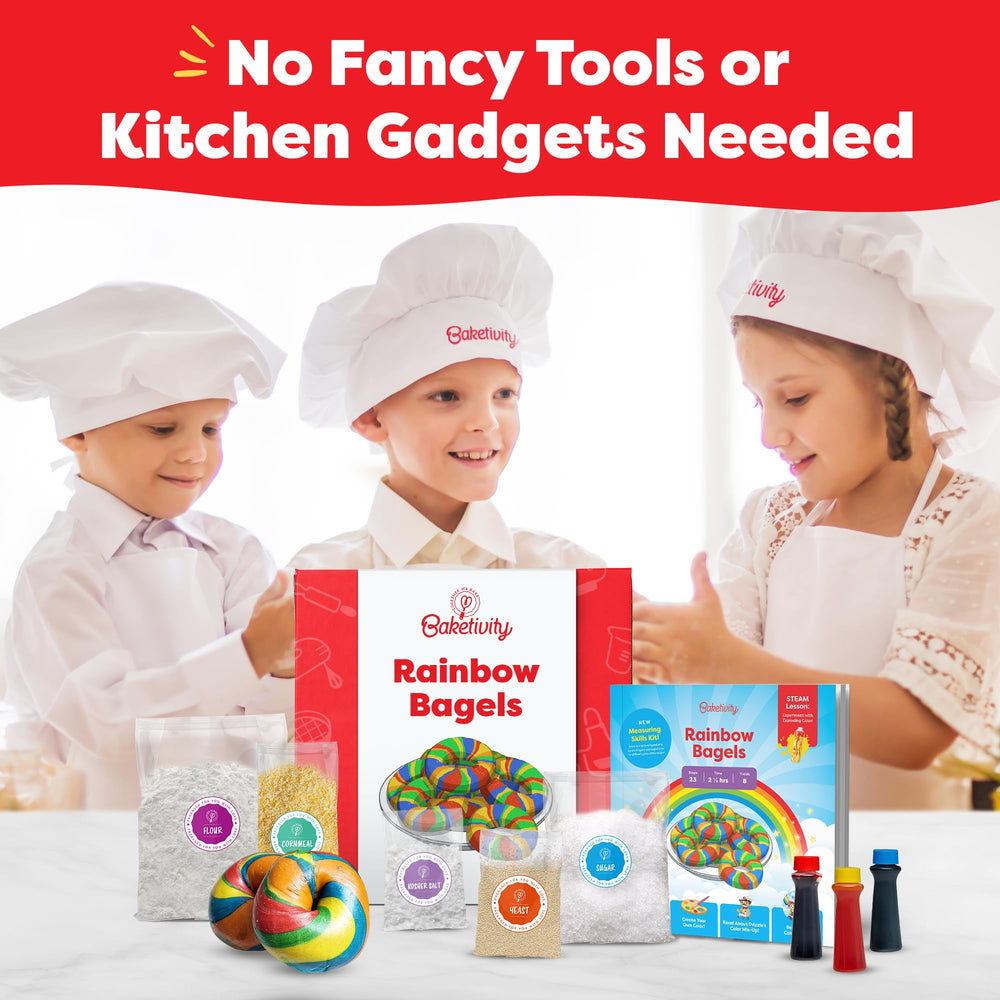 Baketivity gros plan bagel arc‑en‑ciel montrant texture et couleur