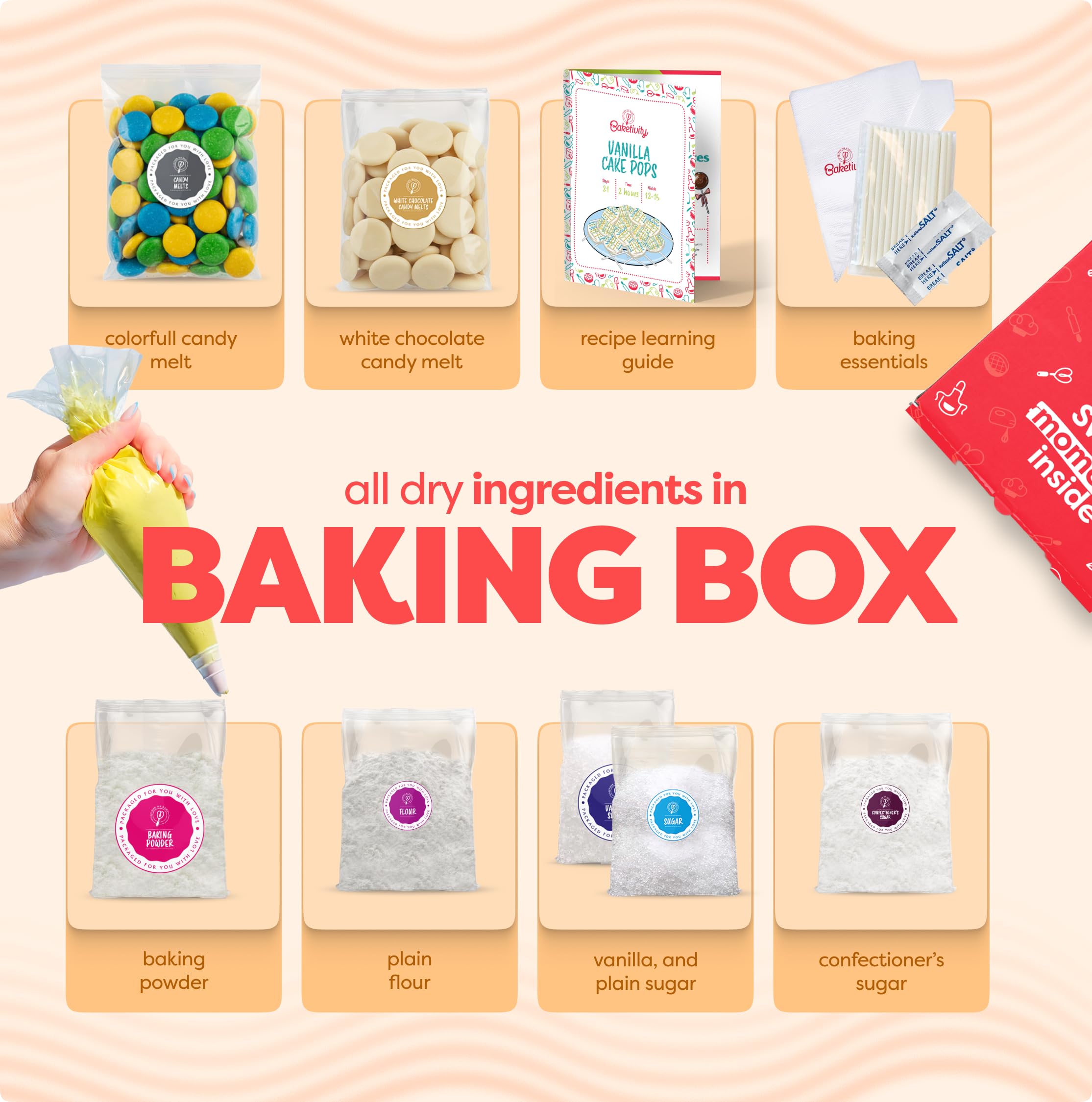 Baketivity enfant façonnant un cake pop favorisant créativité