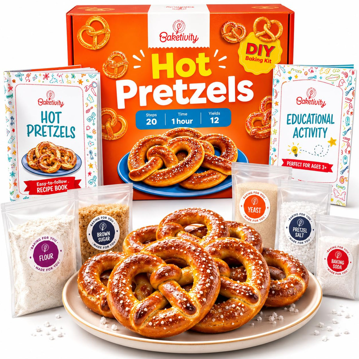 Baketivity boîte du kit pretzel prête à offrir et pratique