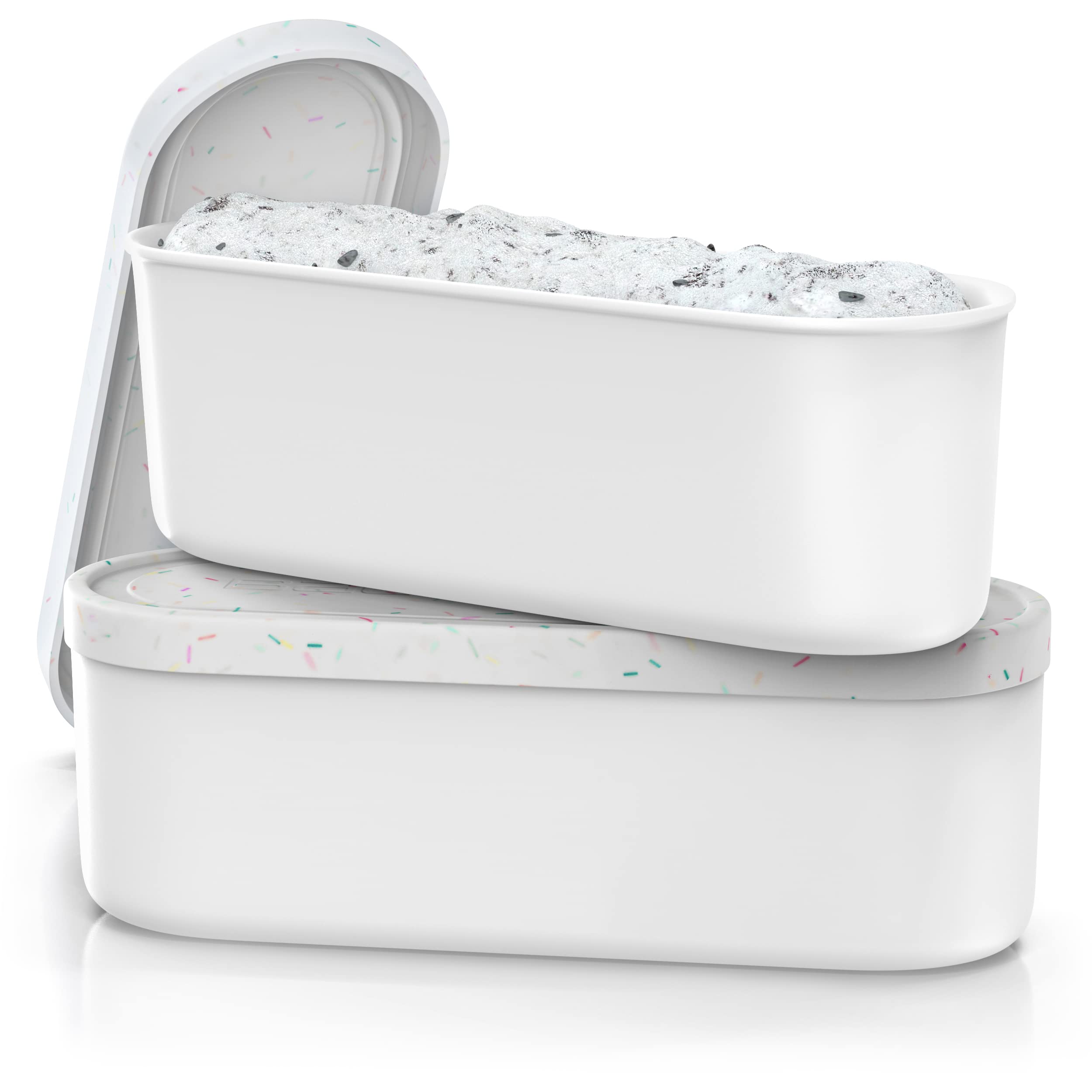 BALCI face avant blanc confettis montrant design attrayant et rangement pratique