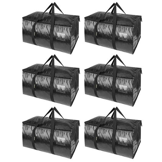 BALEINE vue de face du lot de six sacs pour stockage, facilite le rangement