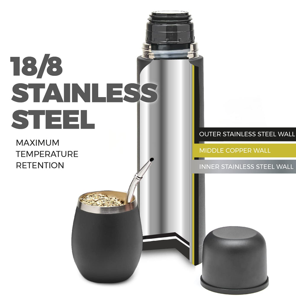 BALIBETOV thermos 740 ml isolé, conservation chaude et froide longue