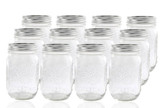 Ball bocal en verre avant emballage montrant lot de 12 et fermeture hermétique