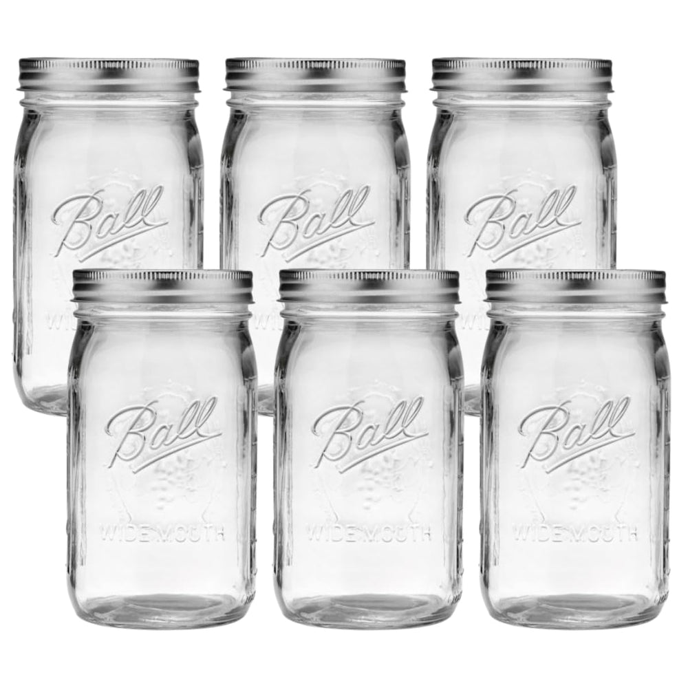 Ball bocal large 32 oz face montrant ouverture et capacité utile