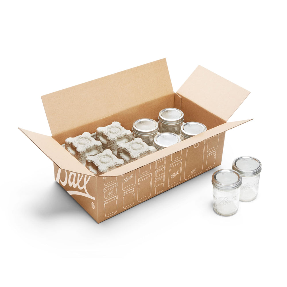 Ball bocal 16 oz face avant montrant forme et transparence pratique