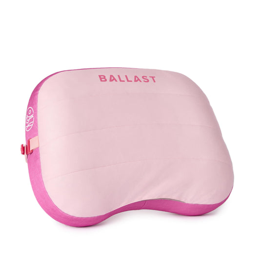 Ballast oreiller face avant montrant maintien et style Flamingo Pink