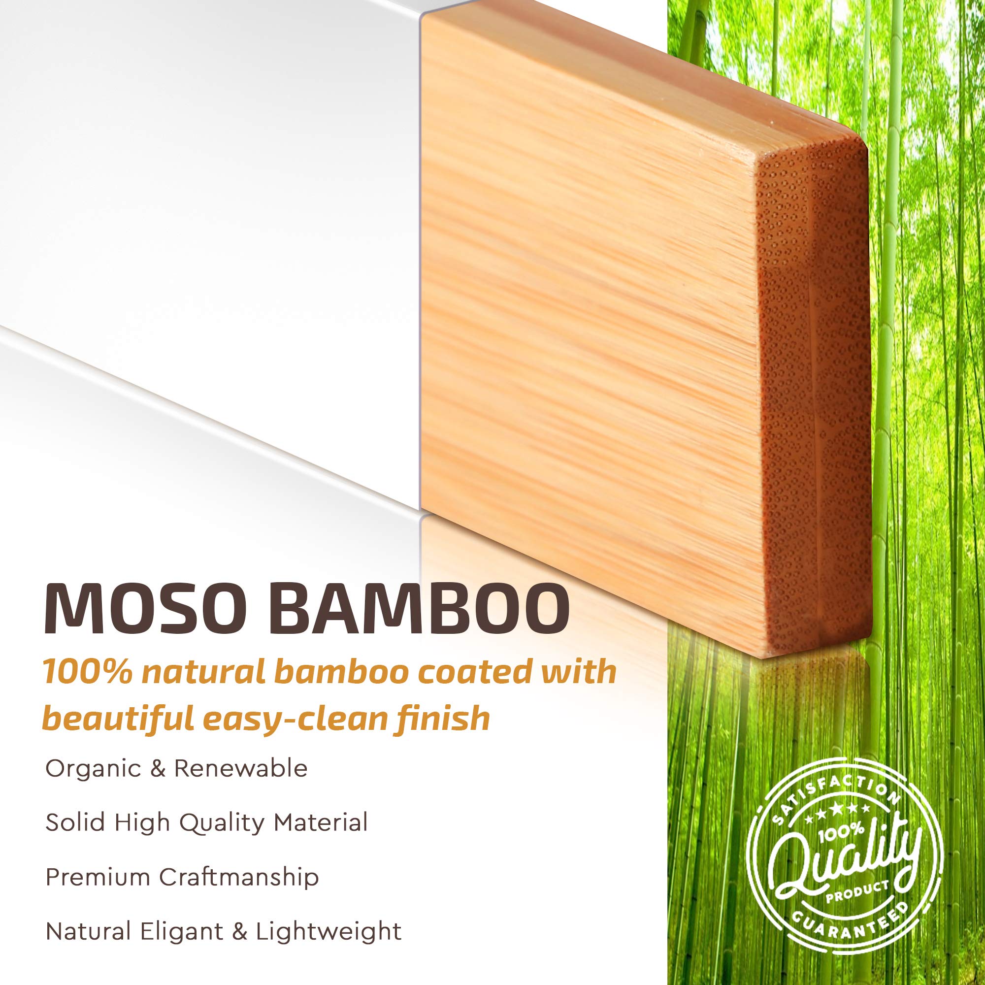 Bambüsi texture bambou blanc offrant finition propre et essuyable