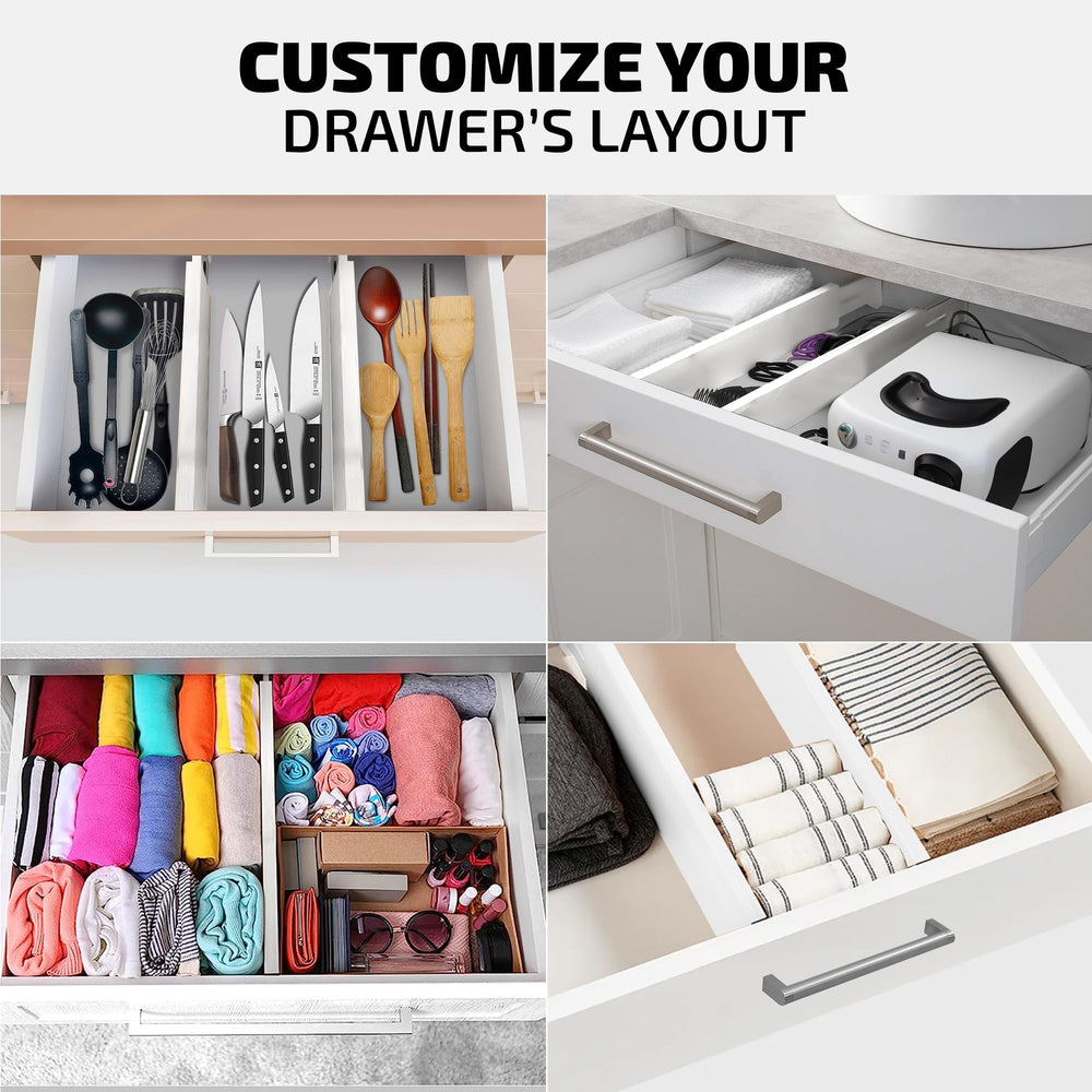 Bambüsi tiroir de cuisine organisé avec couverts pour rangement pratique