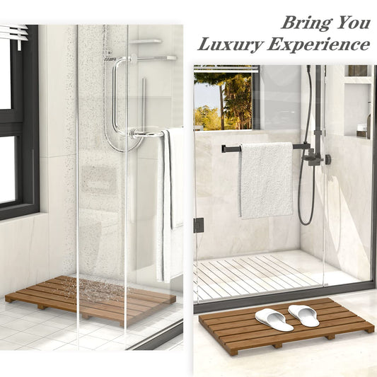 Bamfan gros plan lames en bambou montrant drainage rapide et texture