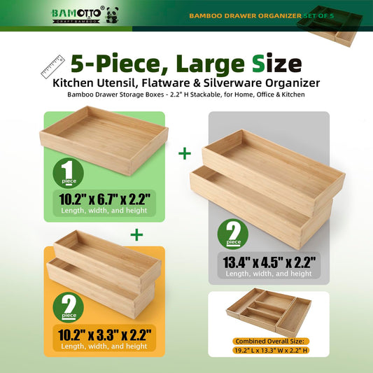 BAMOTTO CRAFTBAMBOO vue de dessus illustrant compartiments organisés