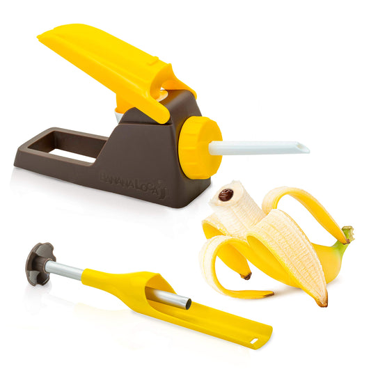 Banana Loca emballage avant montrant le gadget et ses usages pratiques