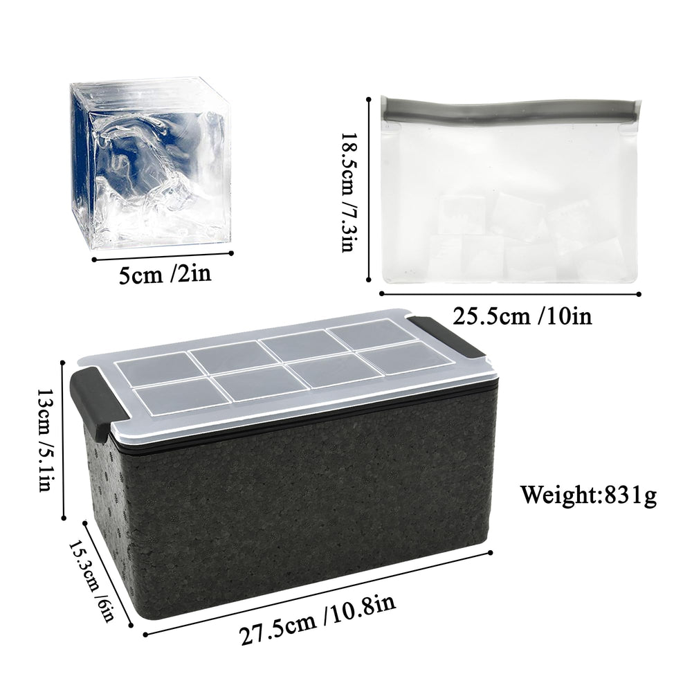 Bangp sac de stockage réutilisable conservant glaçons propres et pratiques