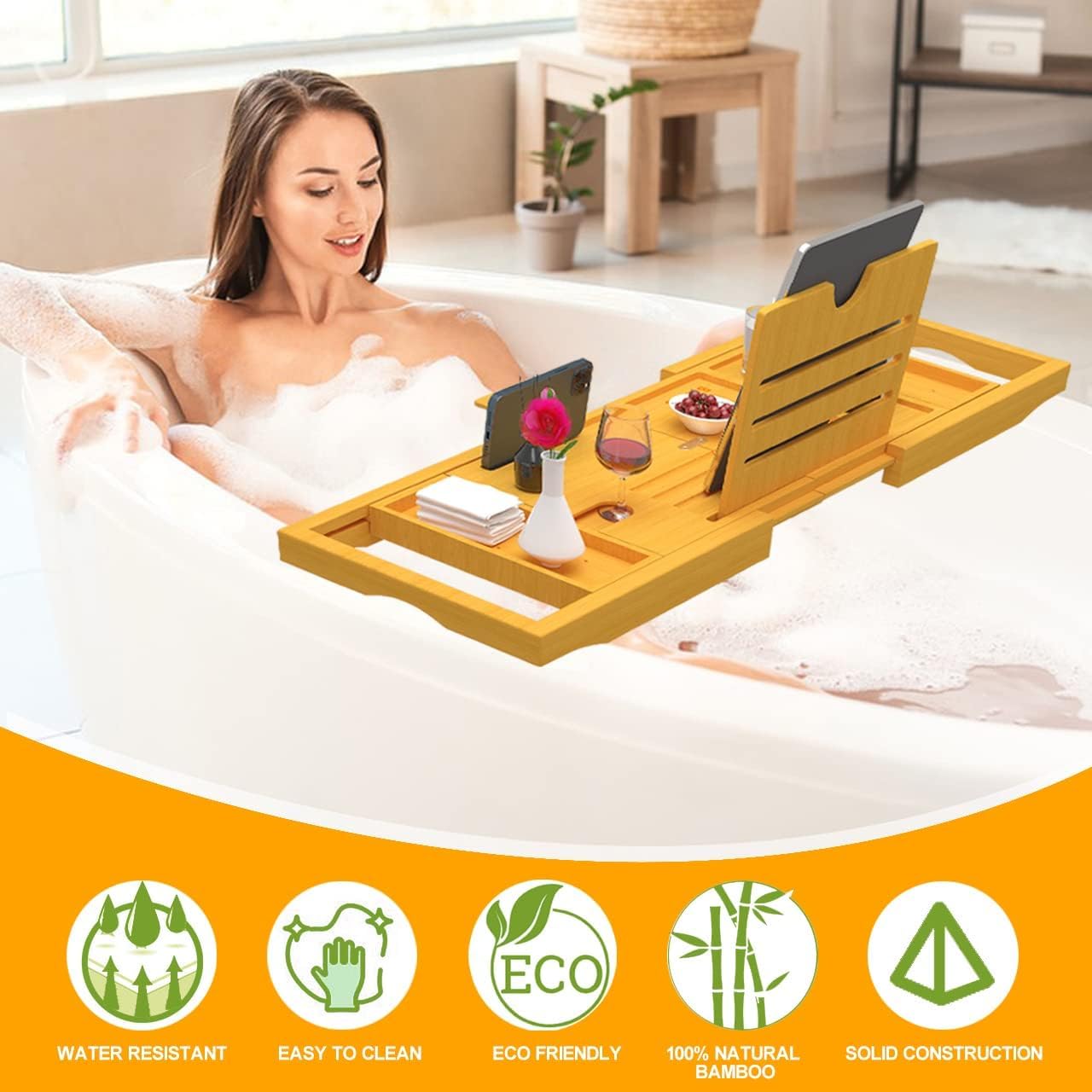 Banlilu vue extensible montrant ajustement de 72 à 102 cm