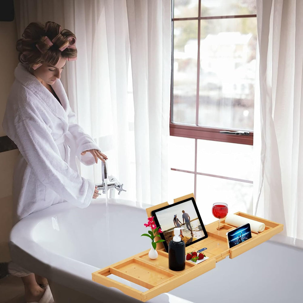 Banlilu deux plateaux amovibles pour cosmétiques et accessoires spa